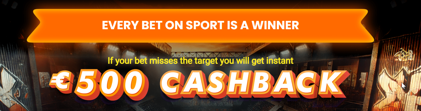 Goldenbet offering a 500 Euro cashback bonus